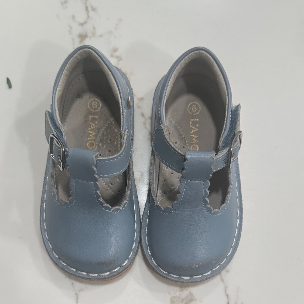 L'Amour Kids Sky Blue Dress Shoes